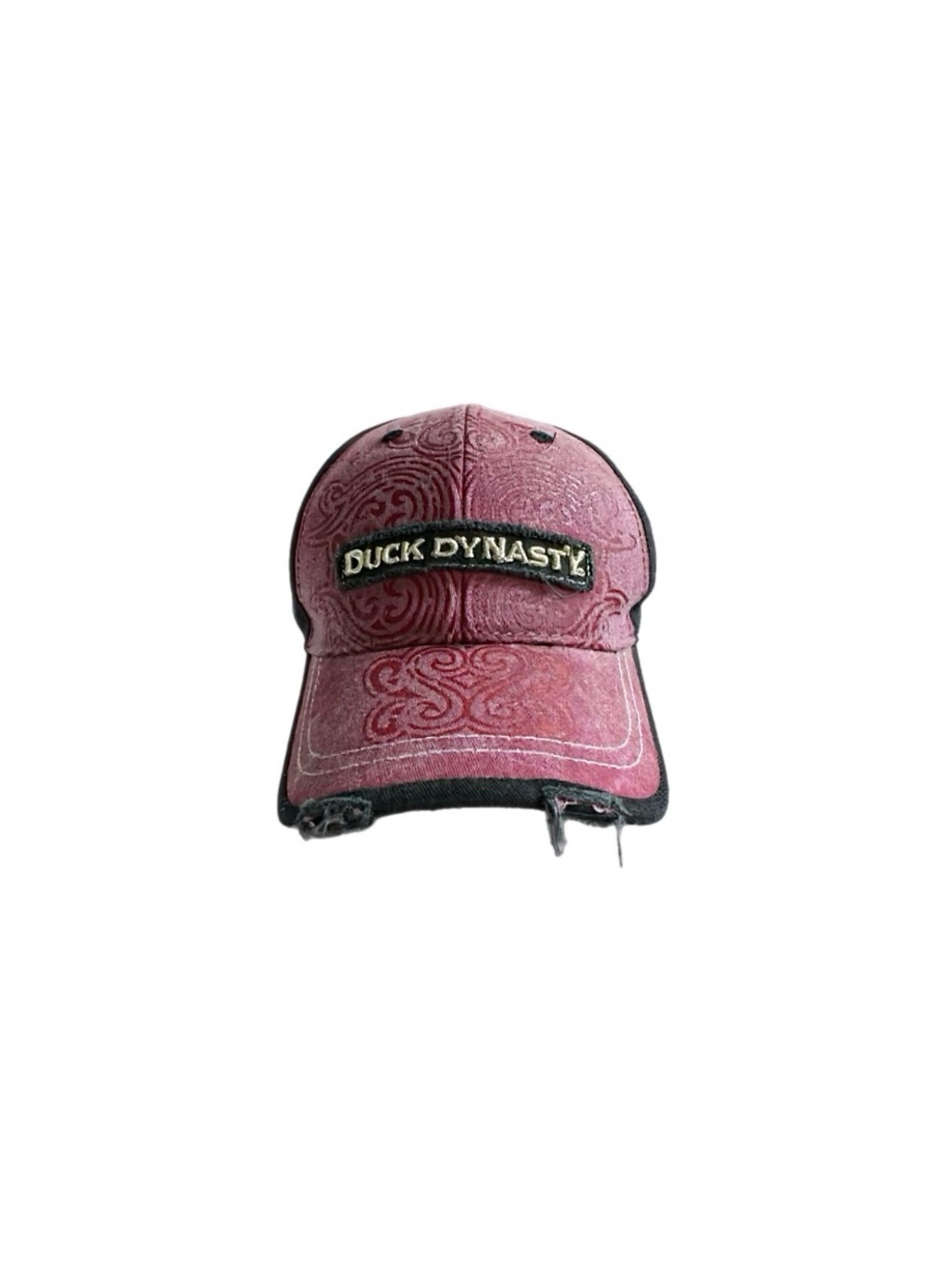Duck Dynasty Distressed Faded Maroon Adjustable Hat